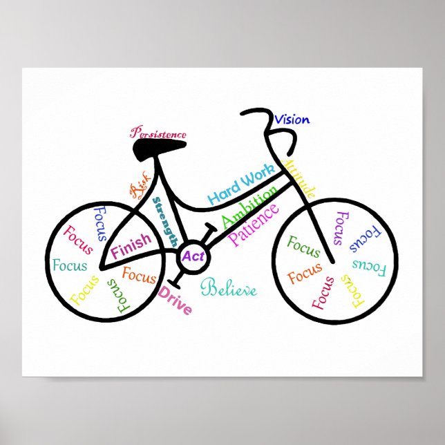 Motivational Bike, Bicycle, Cycling, Sport, Hobby Poster (Front)