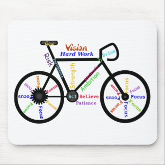 Motivational Bike, Cycle, Biking, Sport Words Mouse Mat