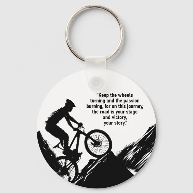 Motivational Bike Sport to Inspire you Custom Key Ring (Front)