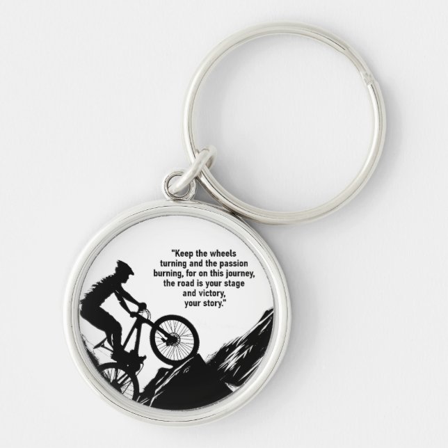 Motivational Bike Sport to Inspire you Custom Key Ring (Front)