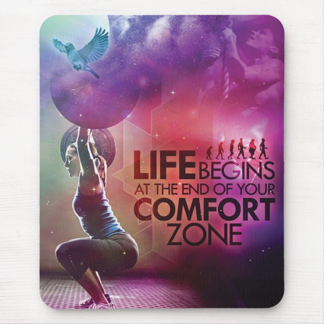 Motivational Bodybuilding Gym Mouse Mat (Front)
