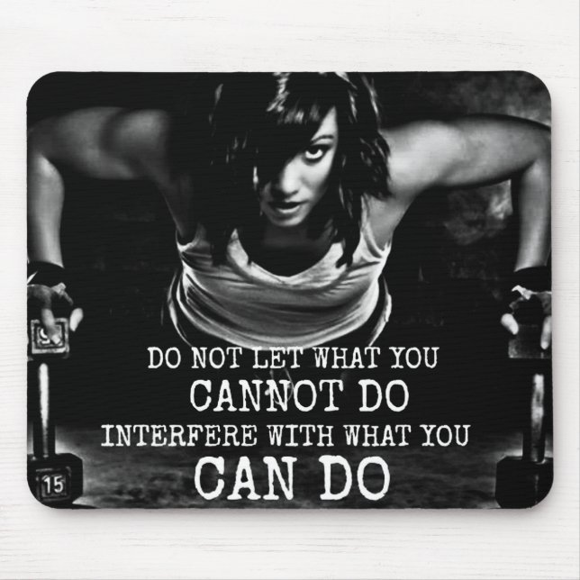 Motivational Bodybuilding Gym Mouse Mat (Front)