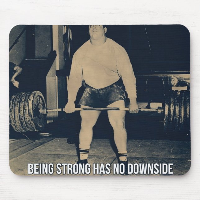 Motivational Bodybuilding Gym Mouse Mat (Front)