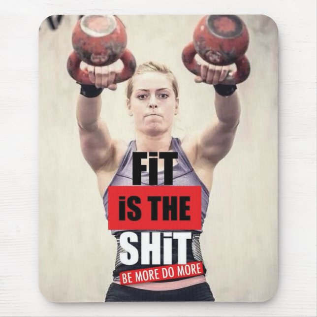 Motivational Bodybuilding Gym Mouse Mat (Front)