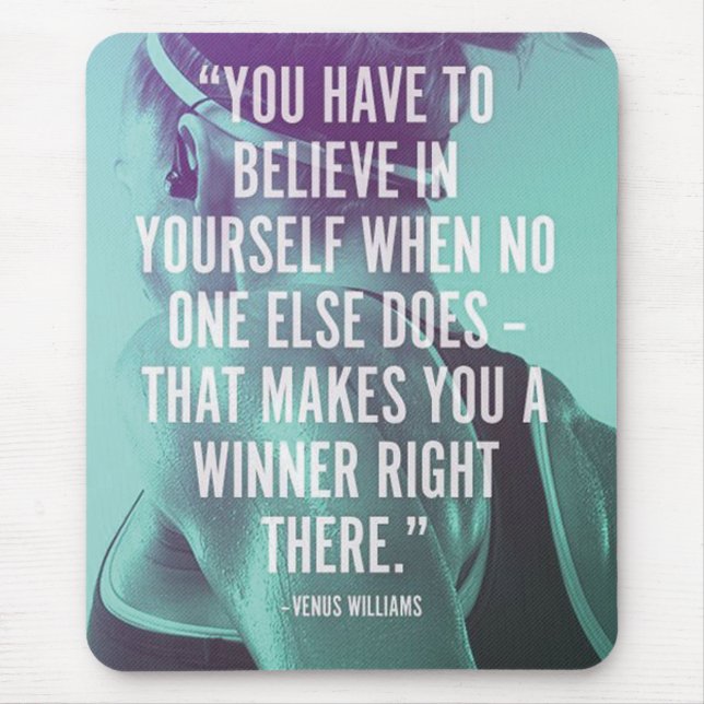Motivational Bodybuilding Gym Mouse Mat (Front)