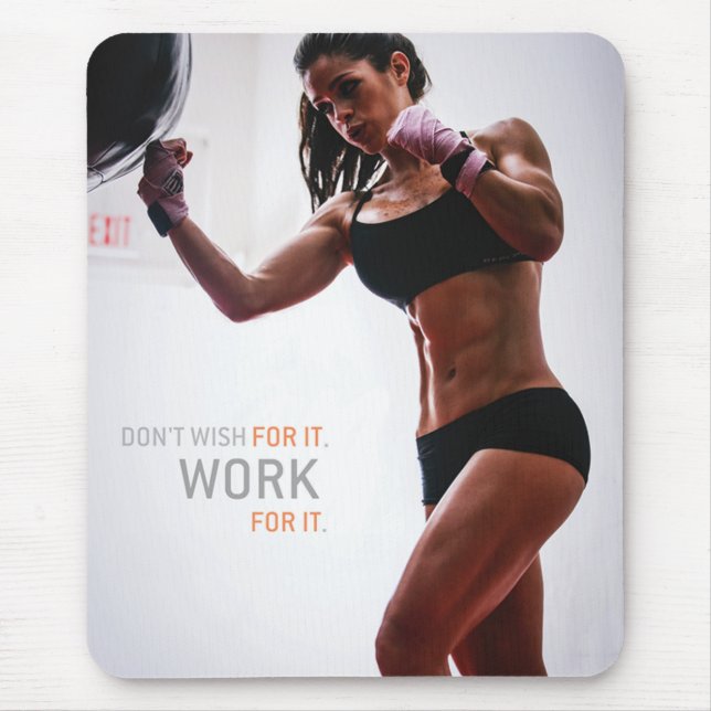 Motivational Bodybuilding Gym Mouse Mat (Front)