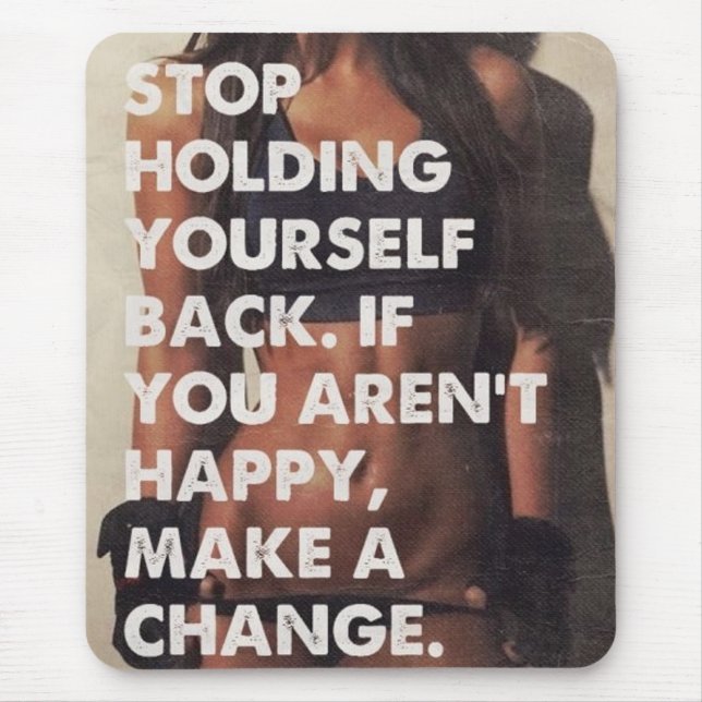 Motivational Bodybuilding Gym Mouse Mat (Front)