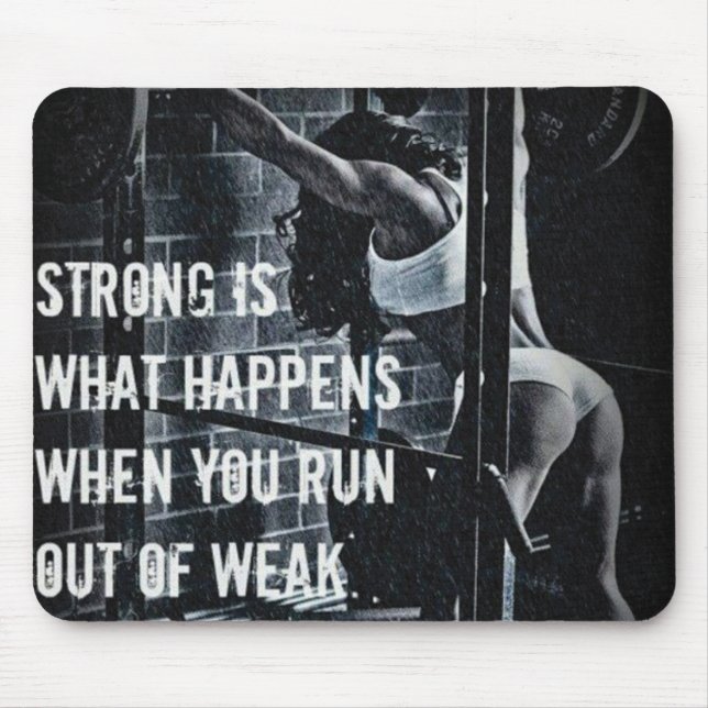 Motivational Bodybuilding Gym Mouse Mat (Front)