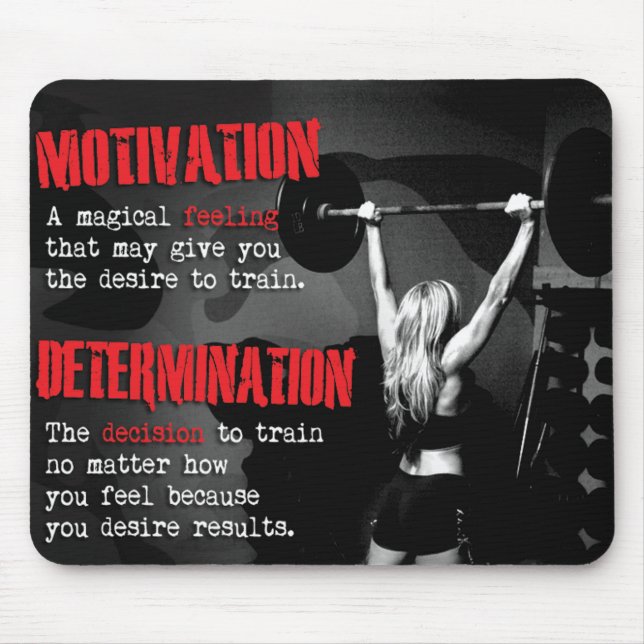 Motivational Bodybuilding Gym Mouse Mat (Front)