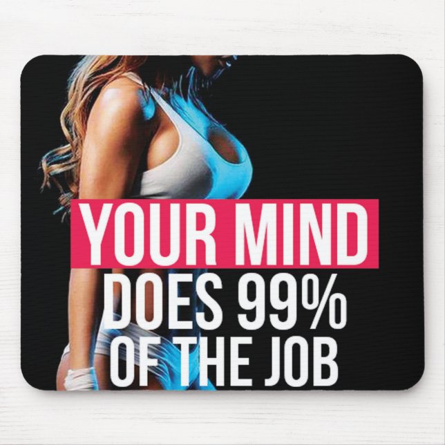 Motivational Bodybuilding Gym Mouse Mat (Front)