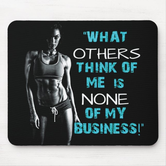 Motivational Bodybuilding Gym Mouse Mat (Front)