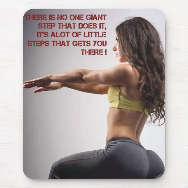 Motivational Bodybuilding Gym Mouse Mat (Front)