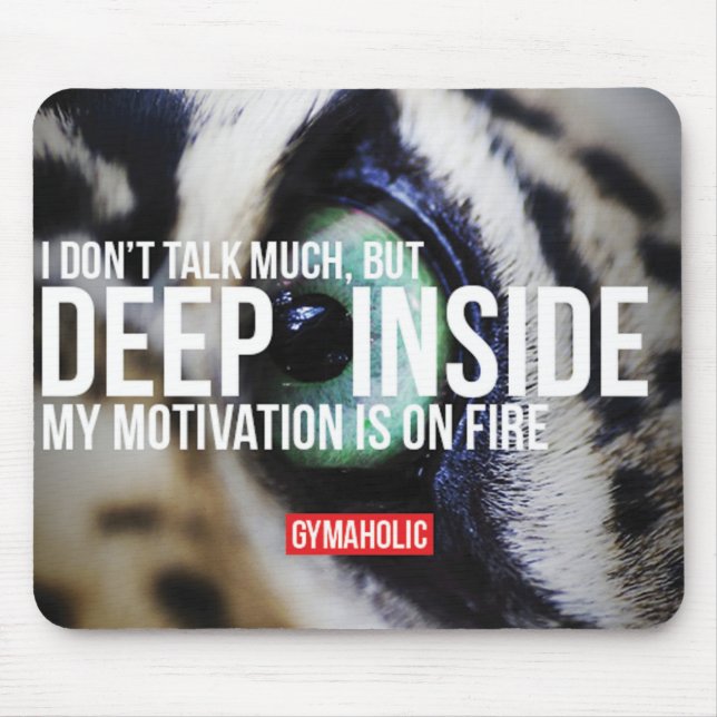 Motivational Bodybuilding Gym Mouse Mat (Front)