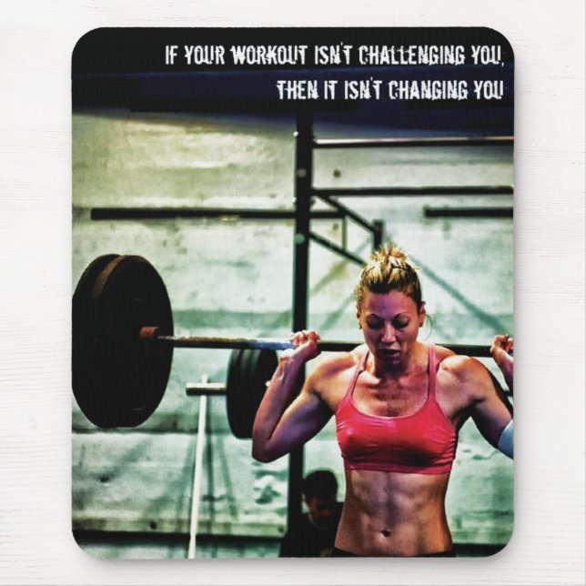 Motivational Bodybuilding Gym Mouse Mat (Front)