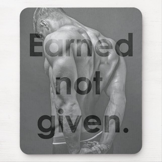 Motivational Bodybuilding Gym Mouse Mat (Front)