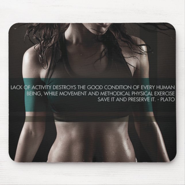 Motivational Bodybuilding Gym Mouse Mat (Front)