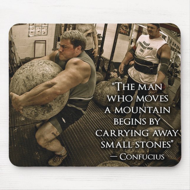 Motivational Bodybuilding Gym Mouse Mat (Front)
