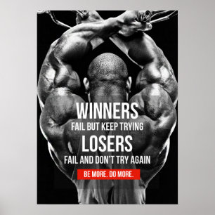 Motivational Bodybuilding Gym Poster