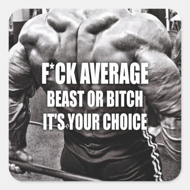 Motivational Bodybuilding Gym Sticker (Front)