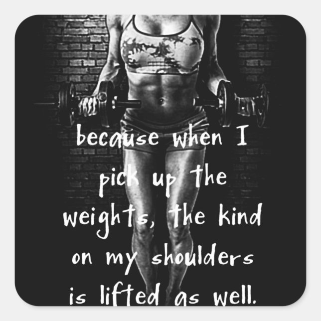 Motivational Bodybuilding Gym Sticker (Front)