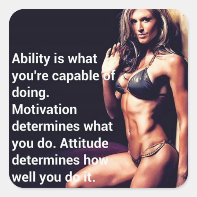 Motivational Bodybuilding Gym Sticker (Front)