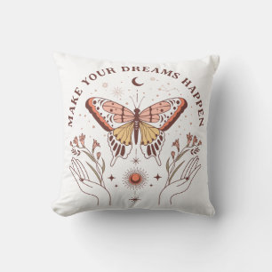 Motivational Boho Butterfly Cushion