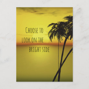 Motivational Bright Side Quote with Ocean Postcard