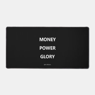 Motivational Business Black and White  Desk Mat