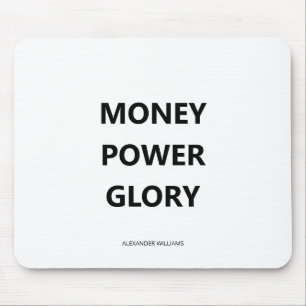 Motivational Business Minimalist Black and White Mouse Mat