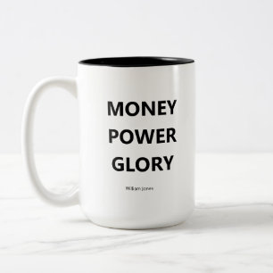 Motivational Business Quote Black and White Two-Tone Coffee Mug