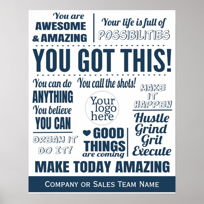 Motivational Business Sales Team Poster Zazzle.co.uk
