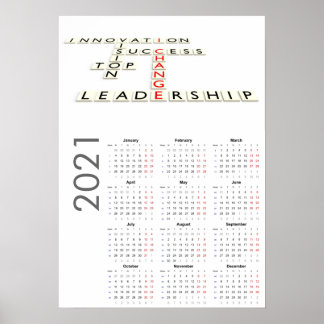 Motivational Calendar 2021 Poster