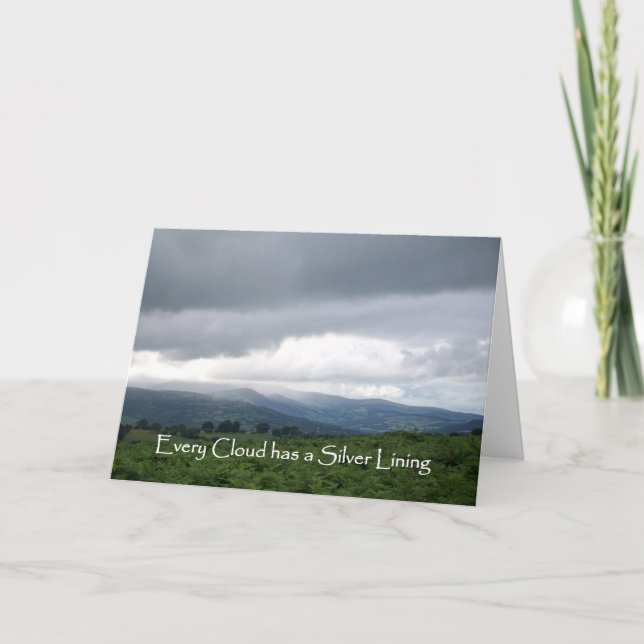 Motivational Card: Every Cloud has a Silver Lining Card (Front)