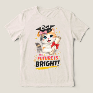 Motivational Cat Graduation T-Shirt Tri-Blend Shirt