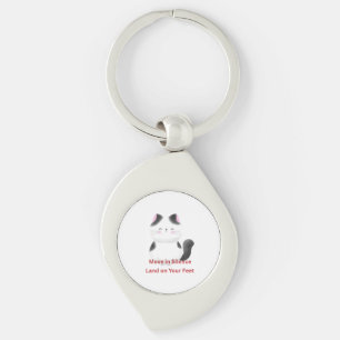 Motivational Cat Graphic  Key Ring