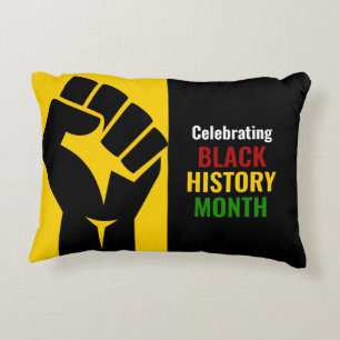 Motivational Celebrating Black History Month Decorative Cushion