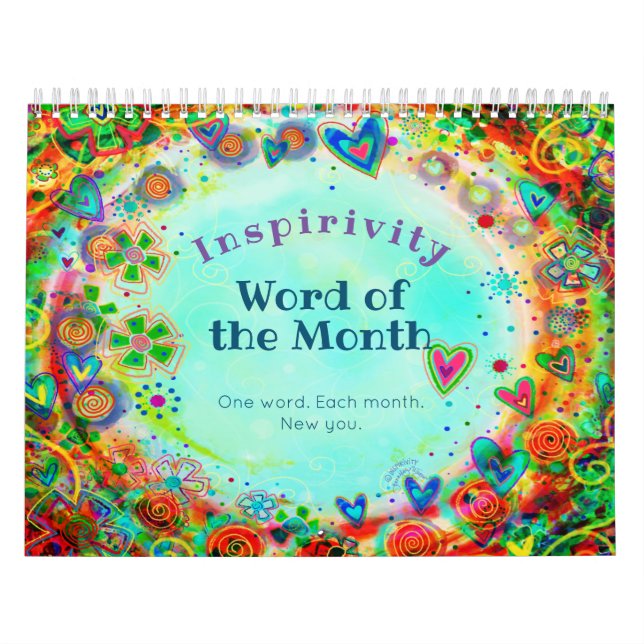 Motivational Cheerful Fun Inspirivity ONE WORD Calendar (Cover)