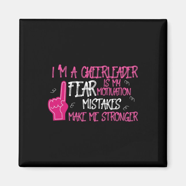 Motivational Cheerleader Design  Magnet (Front)