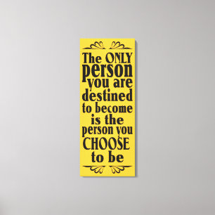 Motivational CHOICE custom color canvas print