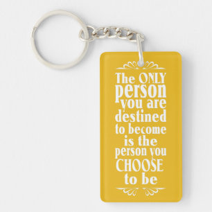 Motivational CHOICE custom color key chain