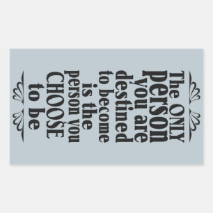 Motivational CHOICE custom color stickers