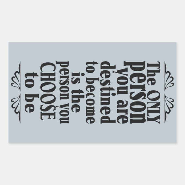 Motivational CHOICE custom color stickers (Front)