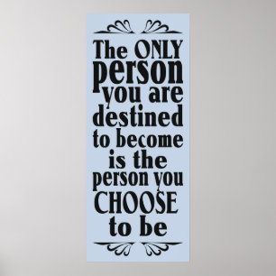 Motivational CHOICE custom colour poster
