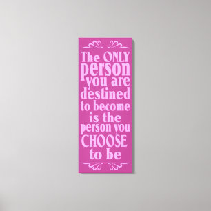 Motivational CHOICE wrapped canvas print