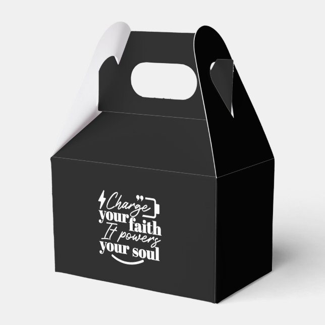Motivational Christian Quote – Charge Your Faith Favour Box (Front Side)