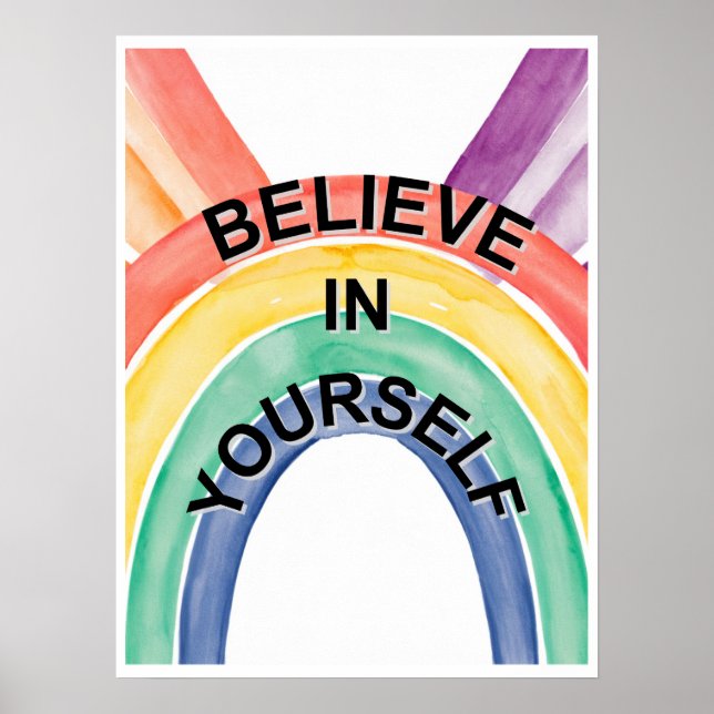 Motivational Classroom Poster Believe in Yourself (Front)