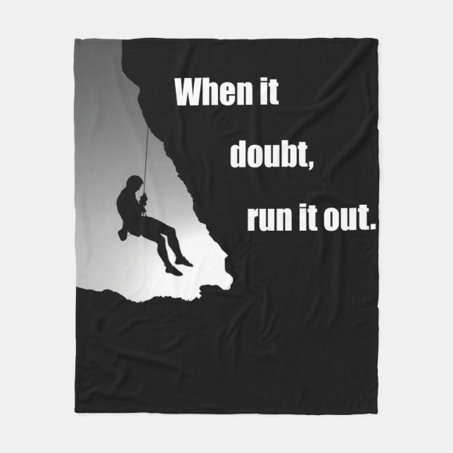Motivational climbing rockclimbing fleece blanket (Front)