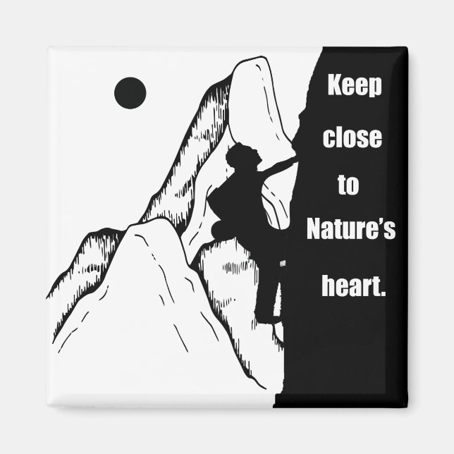 Motivational climbing rockclimbing magnet (Front)