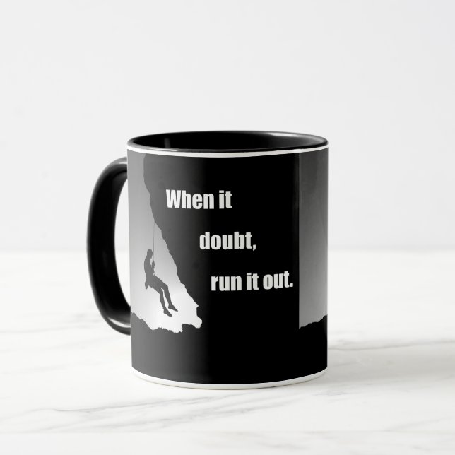 Motivational climbing rockclimbing mug (Front Left)