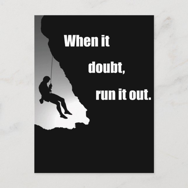 Motivational climbing rockclimbing postcard (Front)